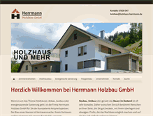 Tablet Screenshot of holzhaus-herrmann.de